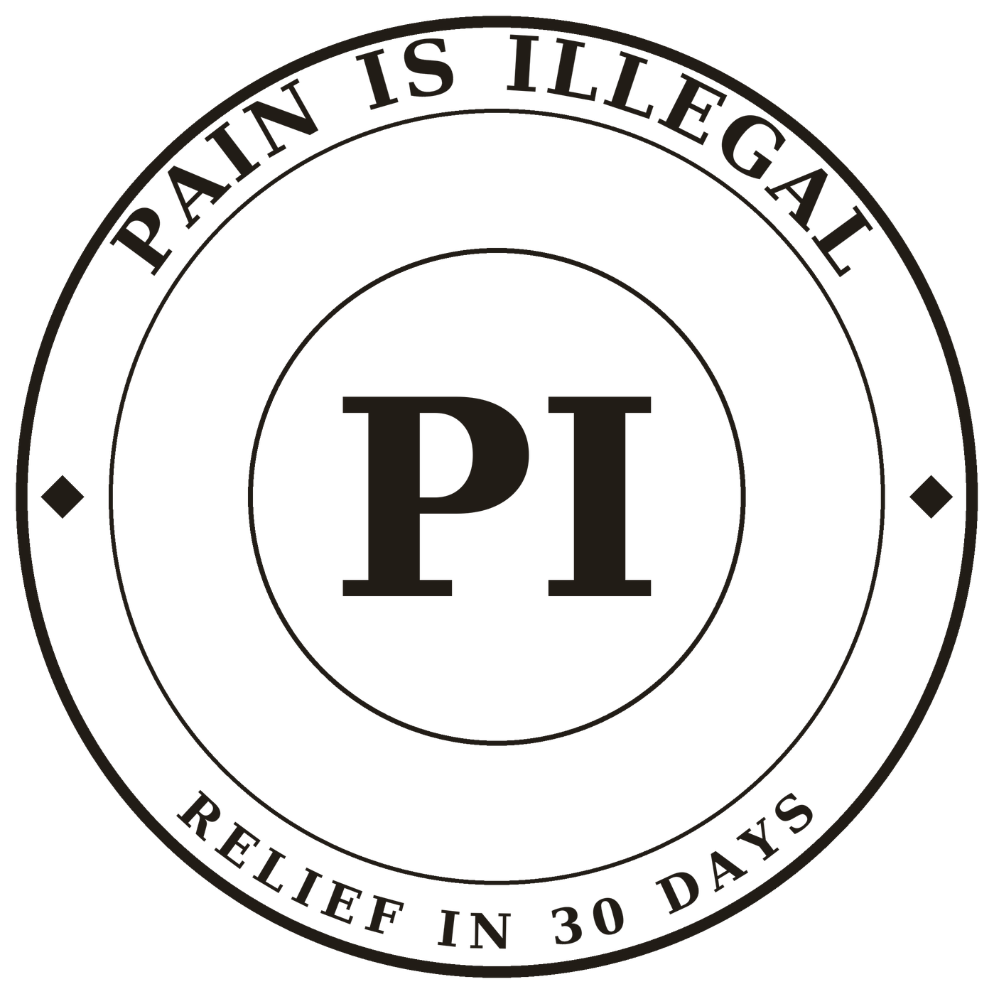 Pain Is Illegal — relief in 30 days seal